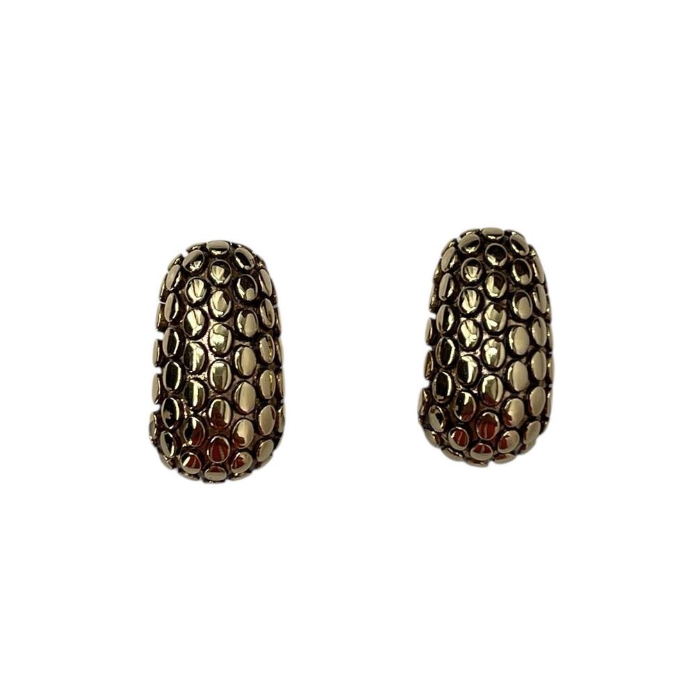 St John Gold Tone Clip Clip Earrings